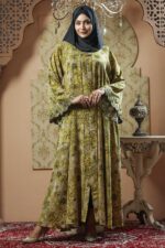Floral Printed Borka Design with Stone Work
