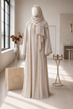 Zafran Pearl Cream Extra Koti Borka - Image 3