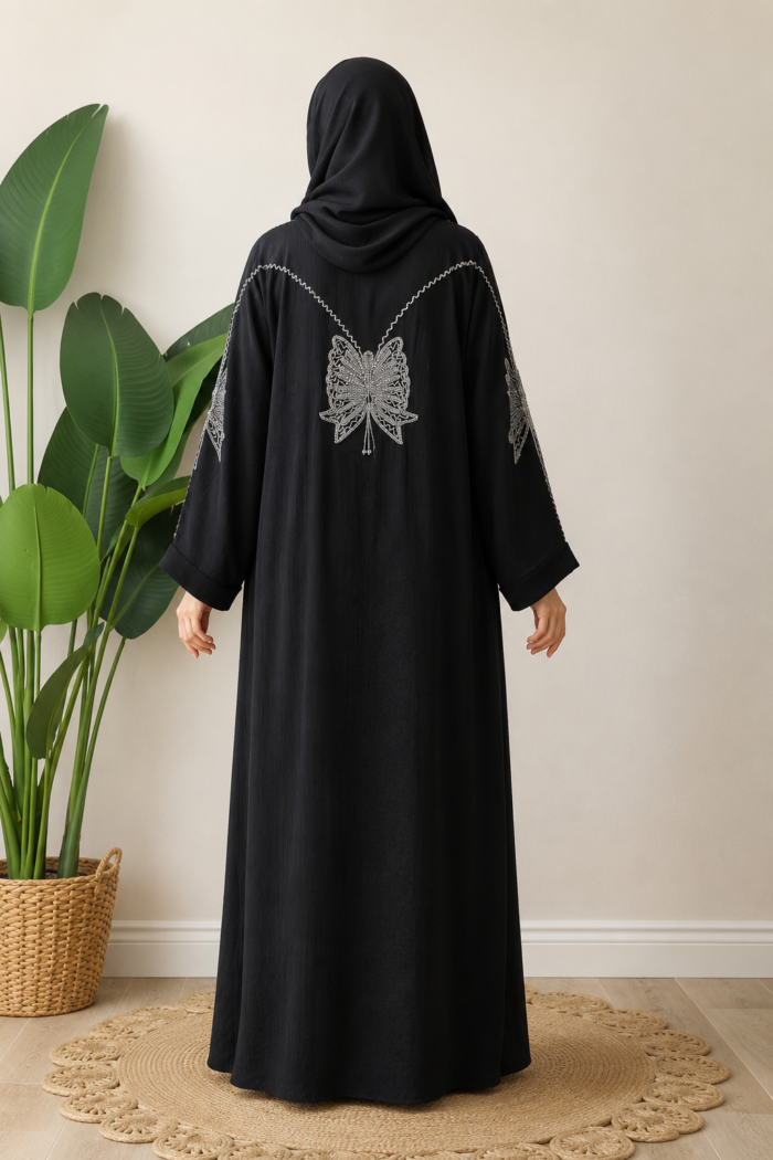 Zoom Fabric Kimono/Koti with Gorgeous Karchupi Work - Image 4