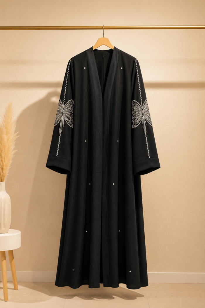 Zoom Fabric Kimono/Koti with Gorgeous Karchupi Work - Image 3