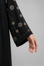 Extra Koti Black Borka with Embroidery & Karchupi Lace - Image 3