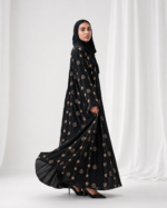 Extra Koti Black Borka with Embroidery & Karchupi Lace - Image 2